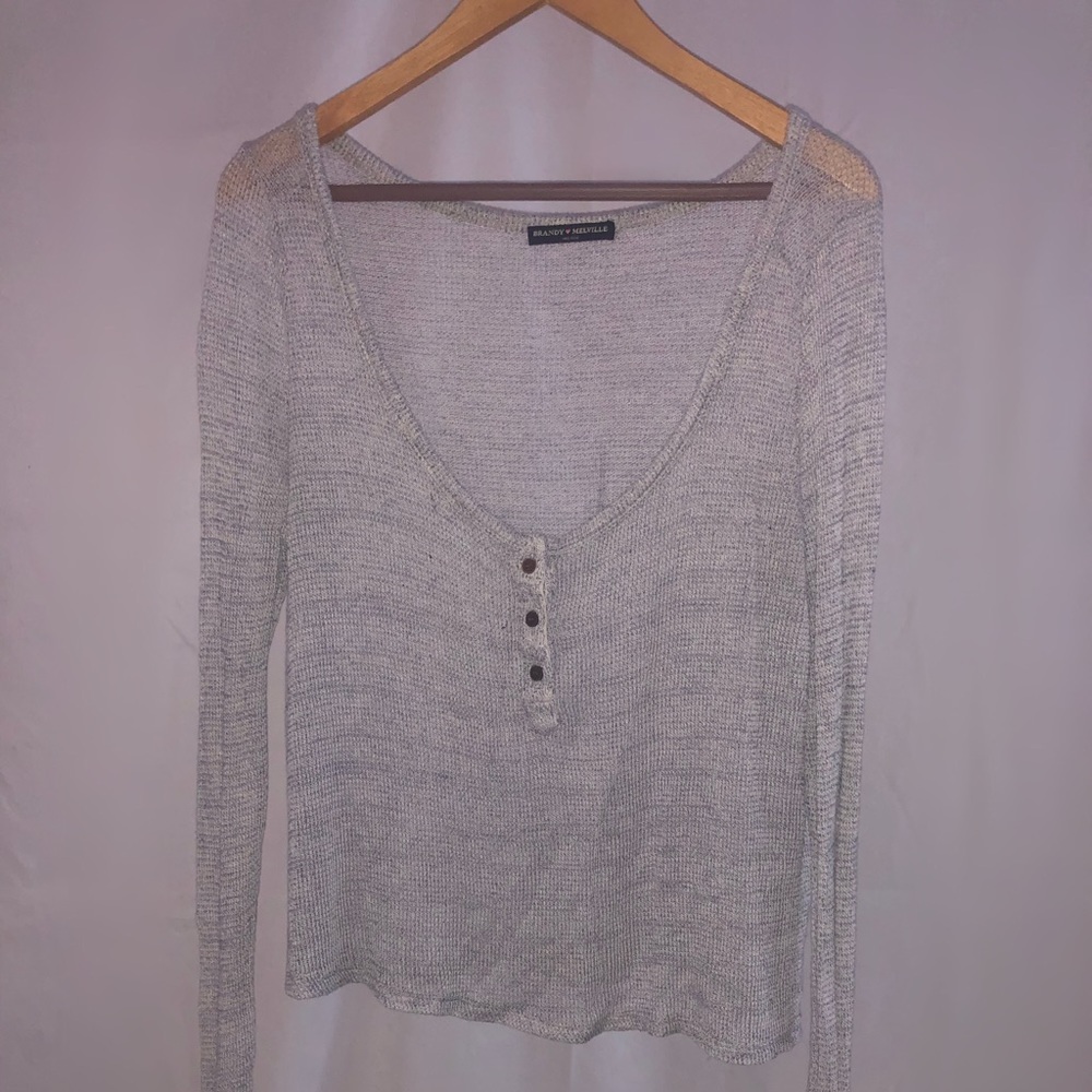 Brandy Melville Button-Up Sweater
